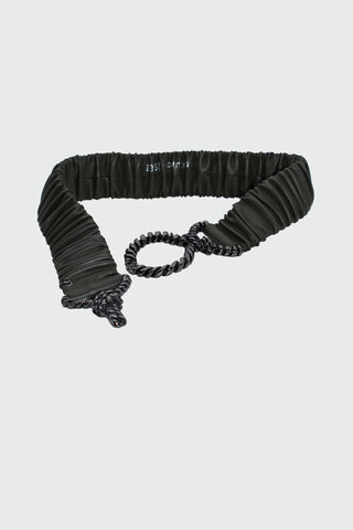 Cintura LOVEL con elastico più fibbia intreccio ecopelle