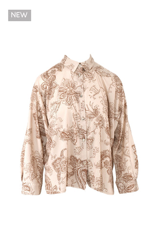 Camicia SALTORO fantasia paisley manica ampia a 7/8