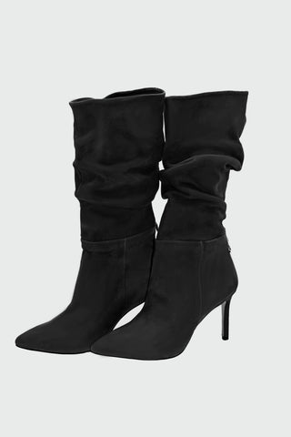 ODINO_SUEDE high boot with suede pleats