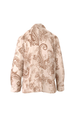 SALTORO paisley patterned shirt with wide 7/8 sleeves