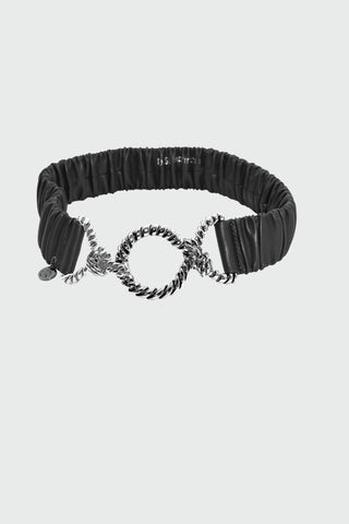 LOVEL belt with elastic plus eco-leather braided buckle