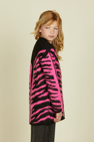 Cardigan COLCHIDE manica lunga lungo fantasia animalier