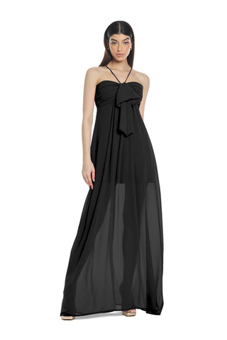RAME dress, long top with bow and curls