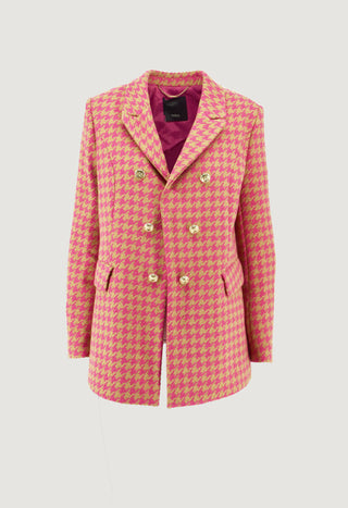 SAMPLY_A long-sleeved jacket with pockets plus houndstooth flaps