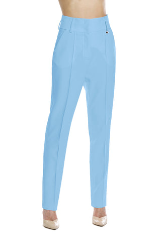 SELENITE trousers with hooks plus loops plus pocket, high waist, straight leg