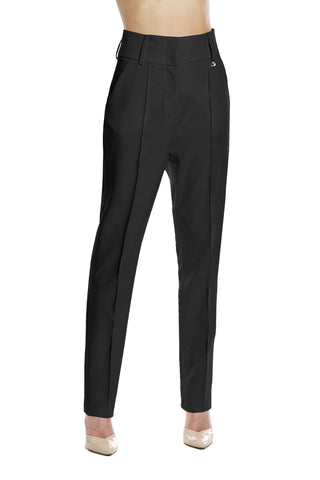 SELENITE trousers with hooks plus loops plus pocket, high waist, straight leg