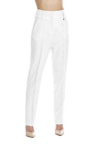 SELENITE trousers with hooks plus loops plus pocket, high waist, straight leg