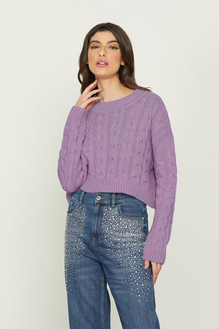 SPERANZA short, long-sleeved braided shirt