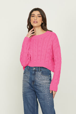 SPERANZA short, long-sleeved braided shirt