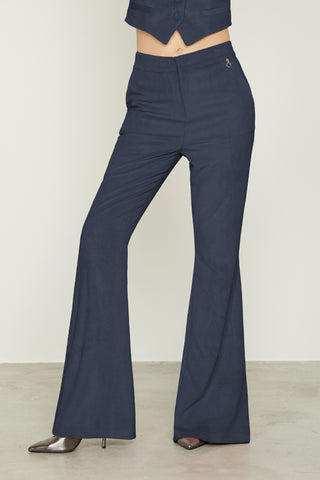 TERRA high waisted velvet flared trousers