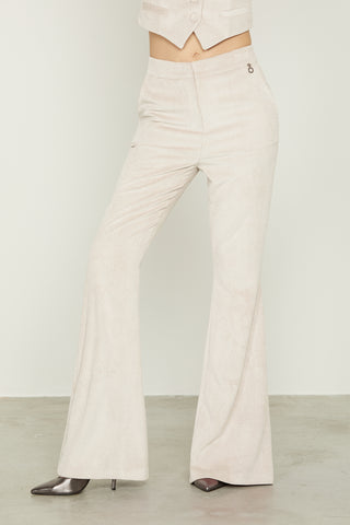 TERRA high waisted velvet flared trousers