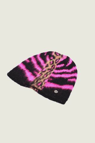 ZEBRYNO animal print jacquard hat