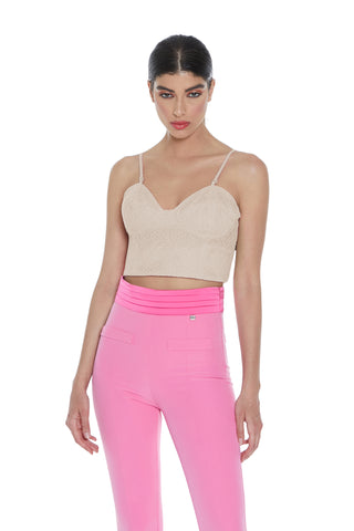 Crop-top COSICHE pizzo