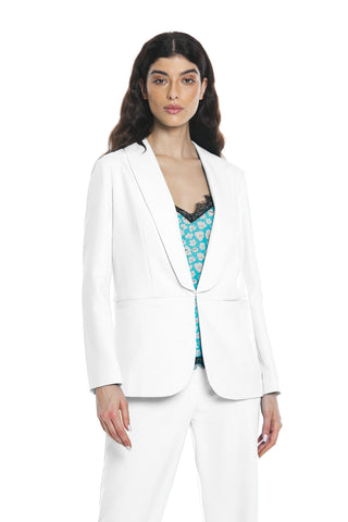 GUAVA jacket with long sleeves, shawl collar with hook and unlined pockets