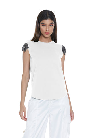 KISMA half sleeve t-shirt with metal mesh