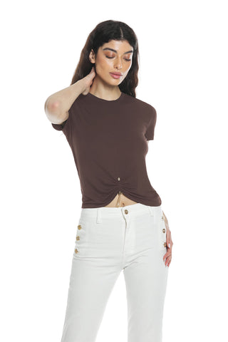 MEDUSA half-sleeve t-shirt with frill plus accessory with pendants