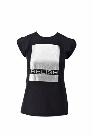 NAHO half sleeve t-shirt with cuff and laminated print