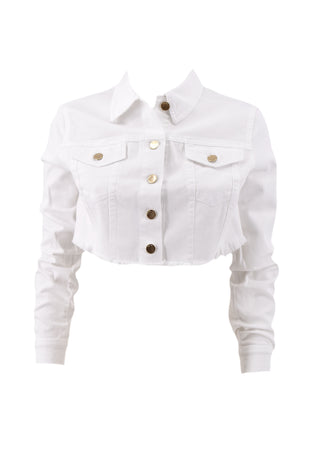 NERANTY short long sleeve jacket with buttons and fringed drill pockets 