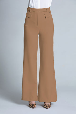 Pantalone PARAPA vita alta palazzo con cinturino più patte