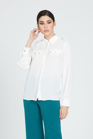 BALTOR long sleeve shirt with flap pocket and buttons