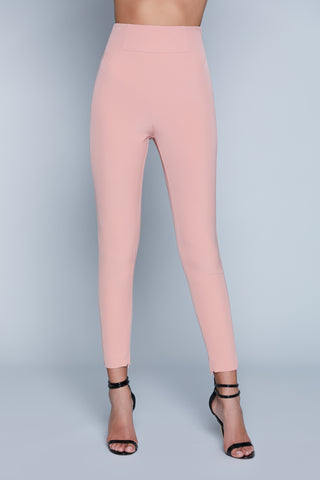 DESERTFLOWER_BIS high-waisted trousers with stitching and zip at the bottom 