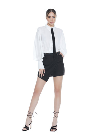Camicia ALSHAT manica lunga con apertura più fiocco raso