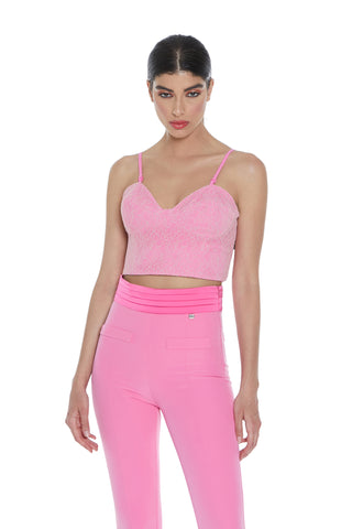 Crop-top COSICHE pizzo