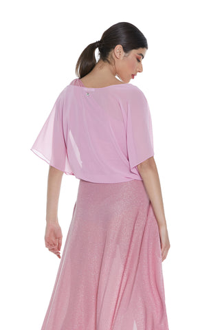 ADHARA half-sleeved shrug with knot on the front