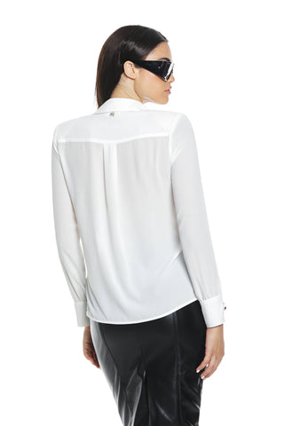 SUGILLITE long sleeve shirt with pocket plus buttons and hanging chains