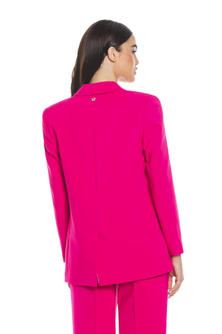 COVELLINA long-sleeved jacket with 1 button and lapel flaps with rhinestones