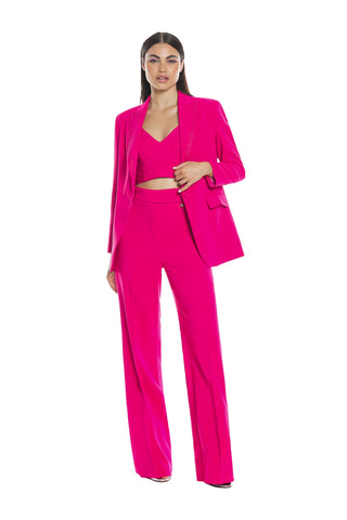 COVELLINA long-sleeved jacket with 1 button and lapel flaps with rhinestones