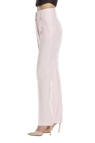 SELENITE trousers with hooks plus loops plus pocket, high waist, straight leg