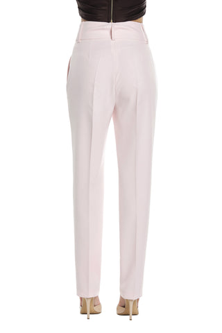 SELENITE trousers with hooks plus loops plus pocket, high waist, straight leg