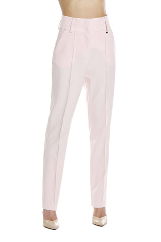 SELENITE trousers with hooks plus loops plus pocket, high waist, straight leg