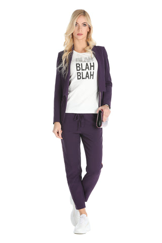 Giacca blazer con revers sciallato con punte e tasche, relish fashion moda, abbigliamento femminile