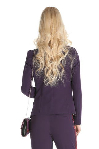 Giacca blazer con revers sciallato con punte e tasche, relish fashion moda, abbigliamento femminile