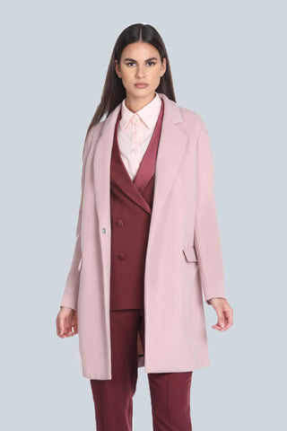 OVELS_A long-sleeved coat with pockets plus flaps