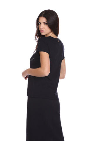T-Shirt SCRIUU mezza manica con ricamo scritta