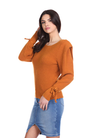 Maglia HERNIS manica lunga con laccetti effetto spallina