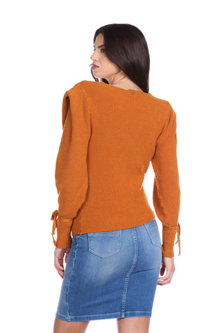 Maglia HERNIS manica lunga con laccetti effetto spallina