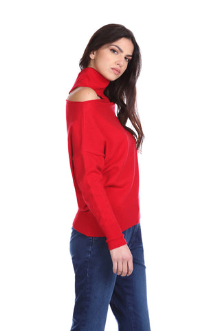 UMESER long-sleeved volcano collar shirt with opening