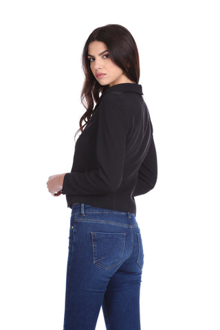 NICOLAX long sleeve jacket with 2 buttons and flaps