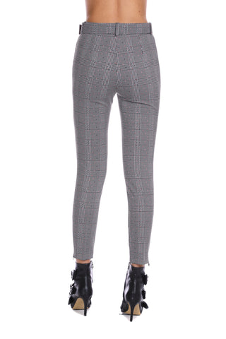 JJYT high-waisted trousers with belt with pleats plus ts welt plus zip wales bottom