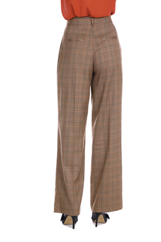 Pantalone PRYTTU vita alta palazzo con pinces più ts francesi più patte check