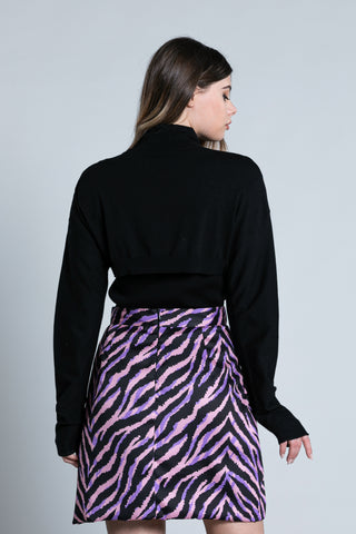 ENTO short, long-sleeved volcano neck shirt with logo embroidery