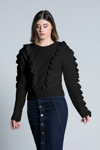 Maglia DINA manica lunga con rouches