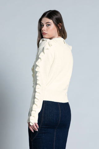Maglia DINA manica lunga con rouches