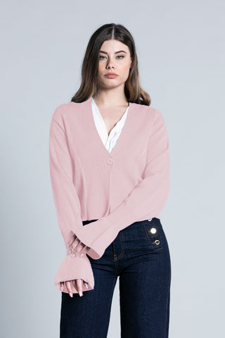 Cardigan SHOTO corto manica lunga campana