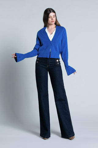 Cardigan SHOTO corto manica lunga campana