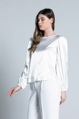 Blusa CLOE manica lunga palloncino con goccia schiena